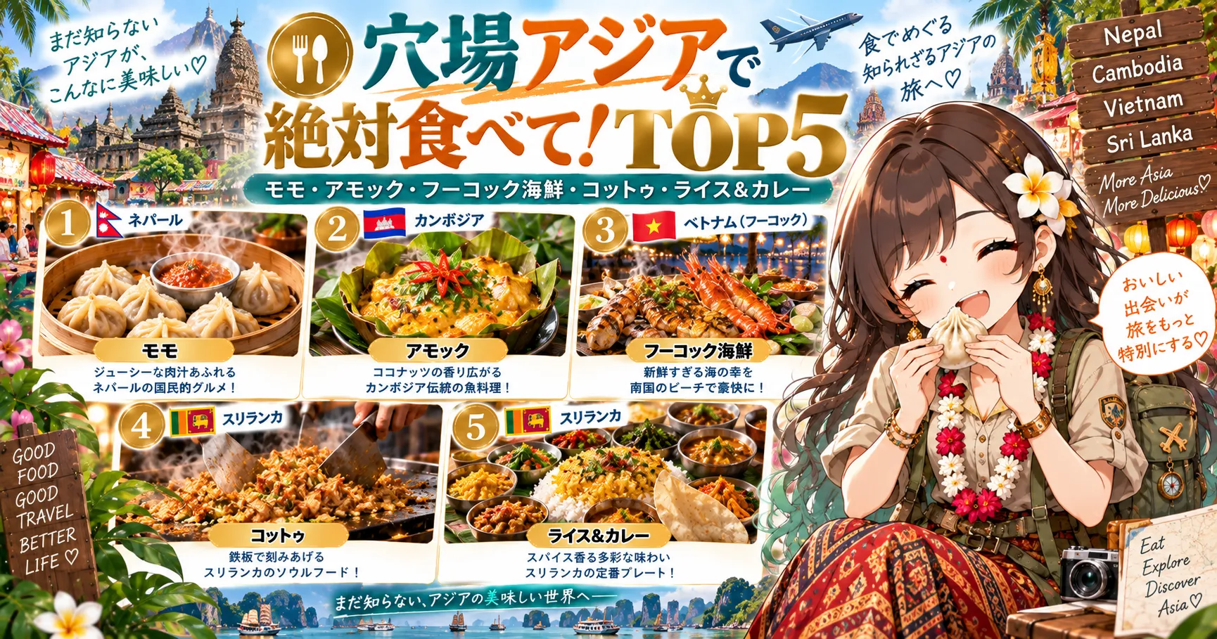 穴場アジアで絶対食べて！TOP5