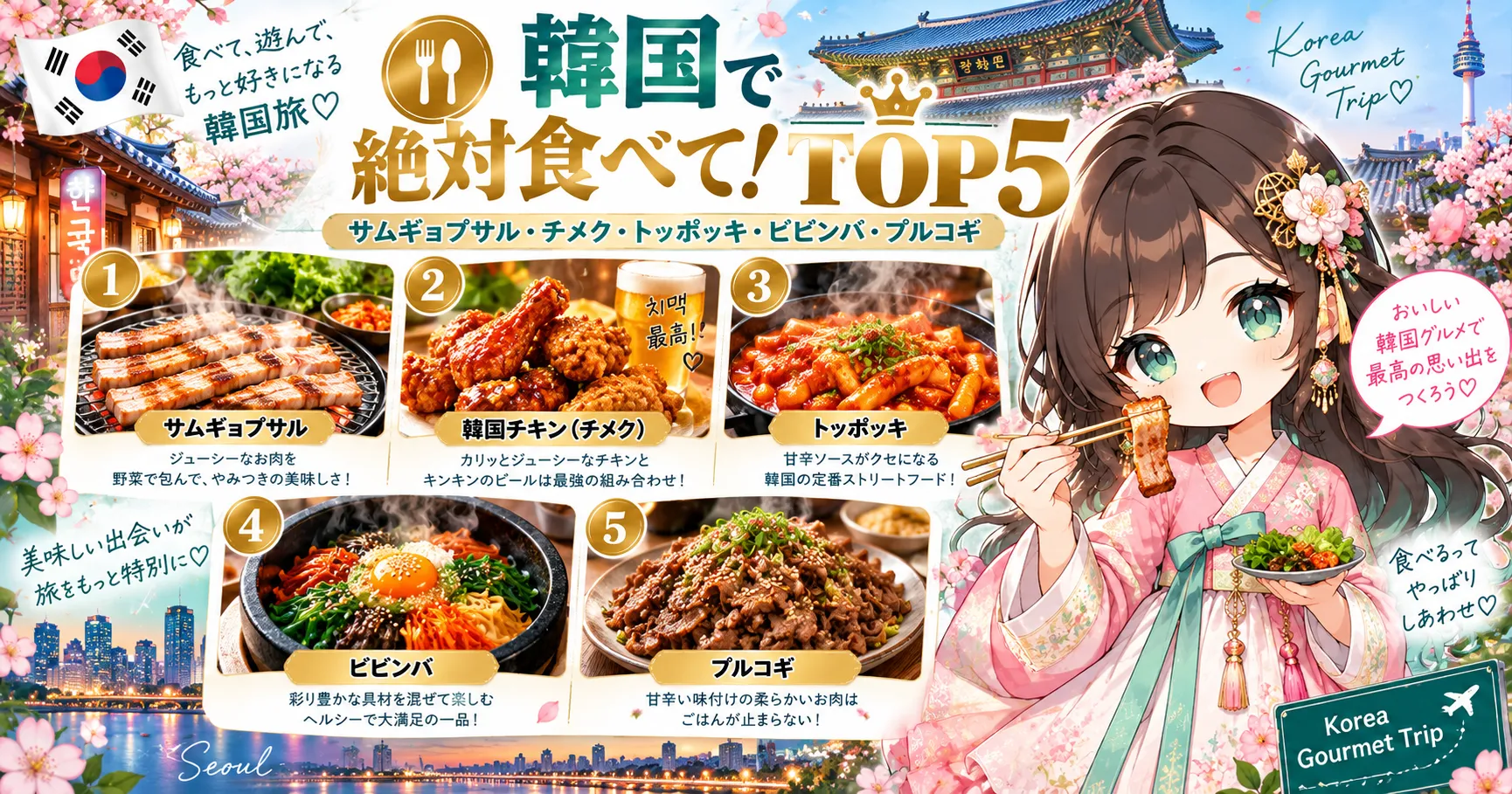 韓国で絶対食べて！TOP5