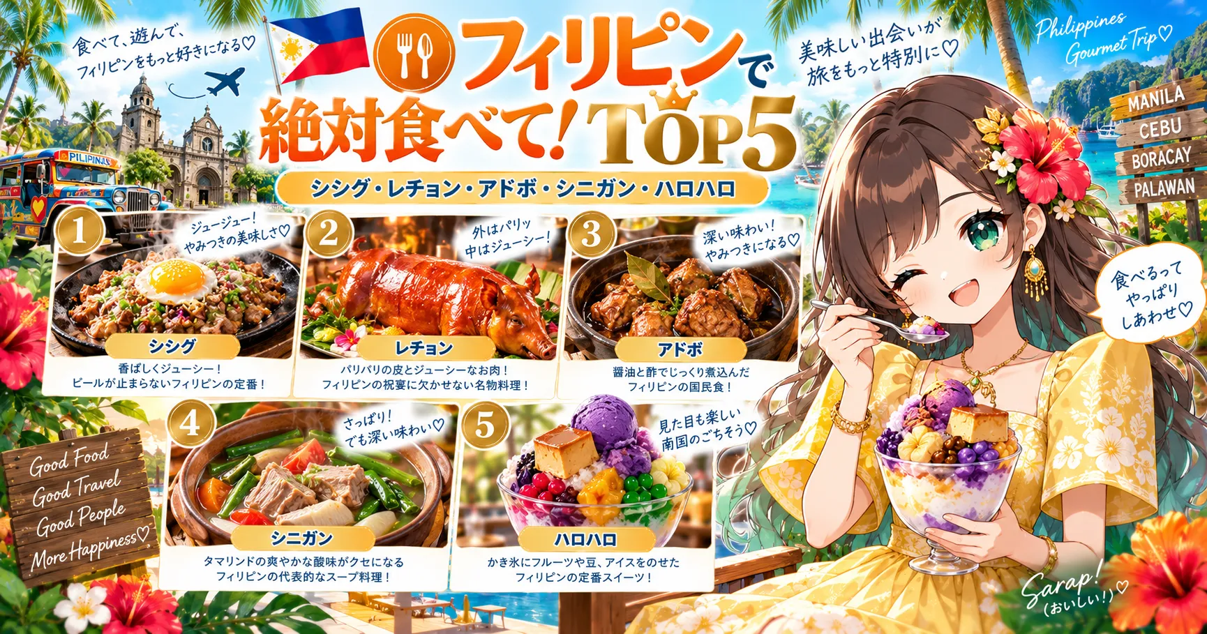 フィリピンで絶対食べて！TOP5