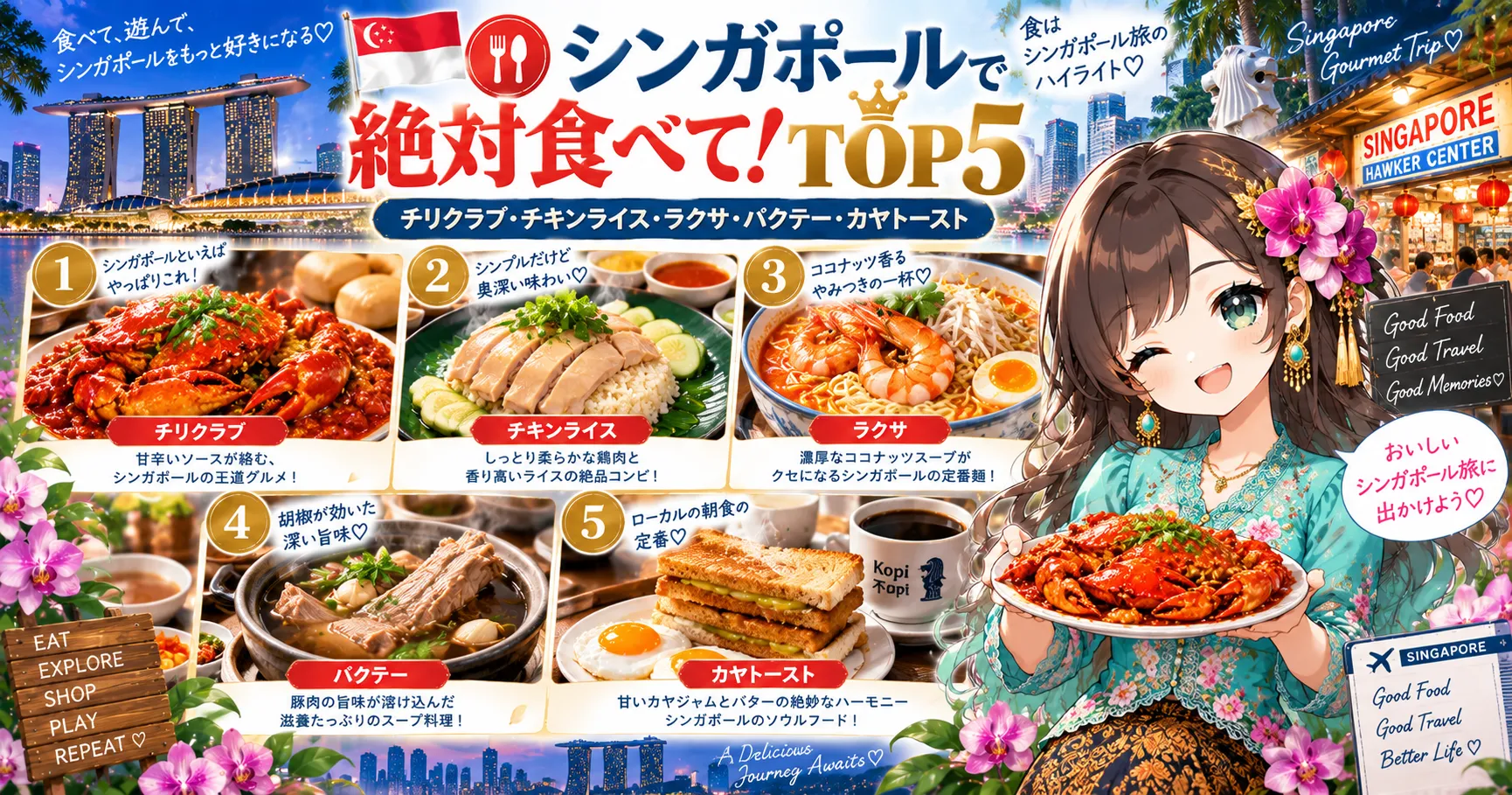 シンガポールで絶対食べて！TOP5