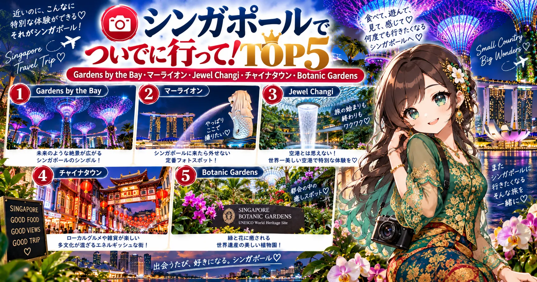 シンガポールでついでに行って！TOP5